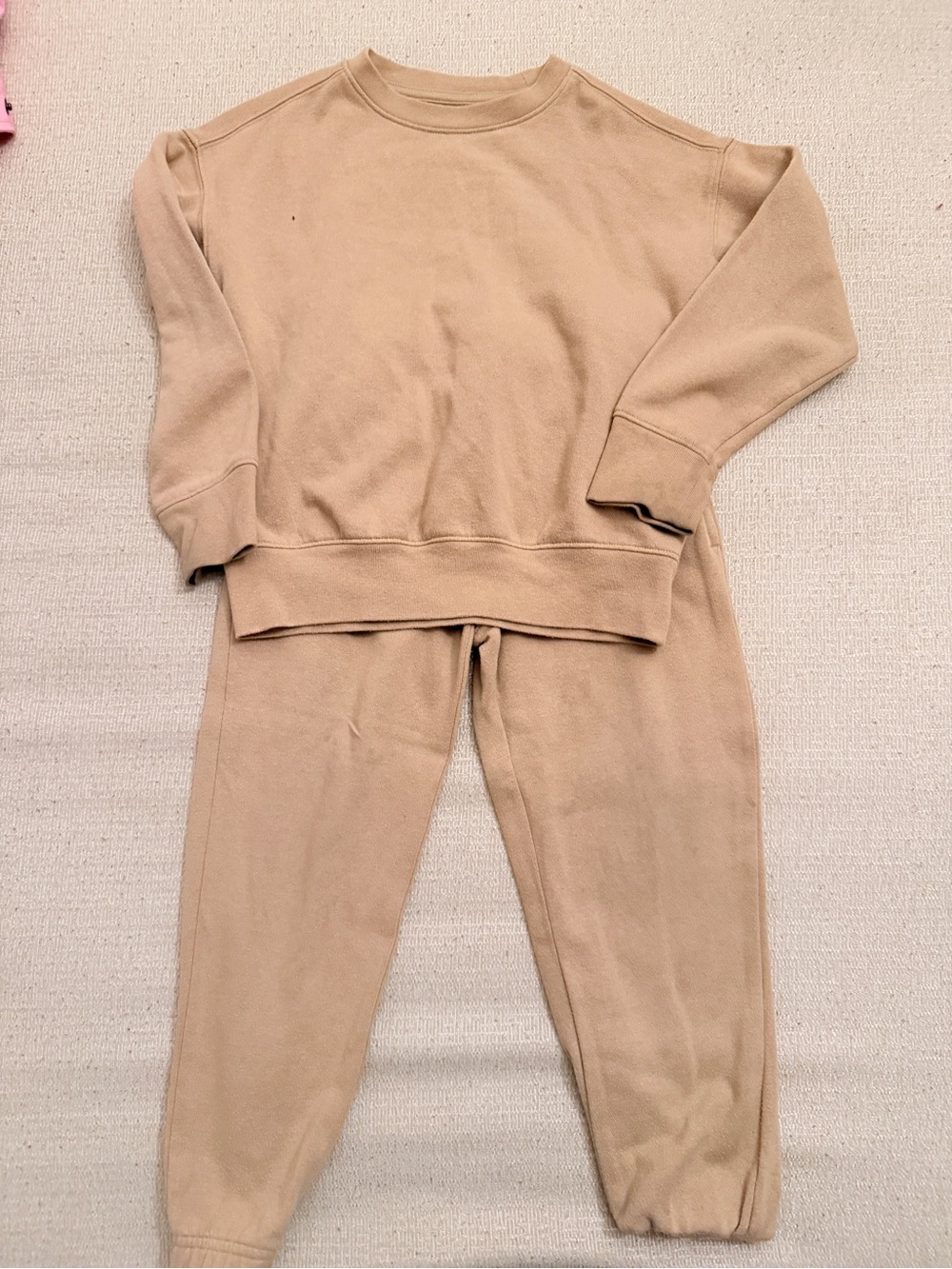 Kids Neutral Tan Sweatshirt & Jogger Set